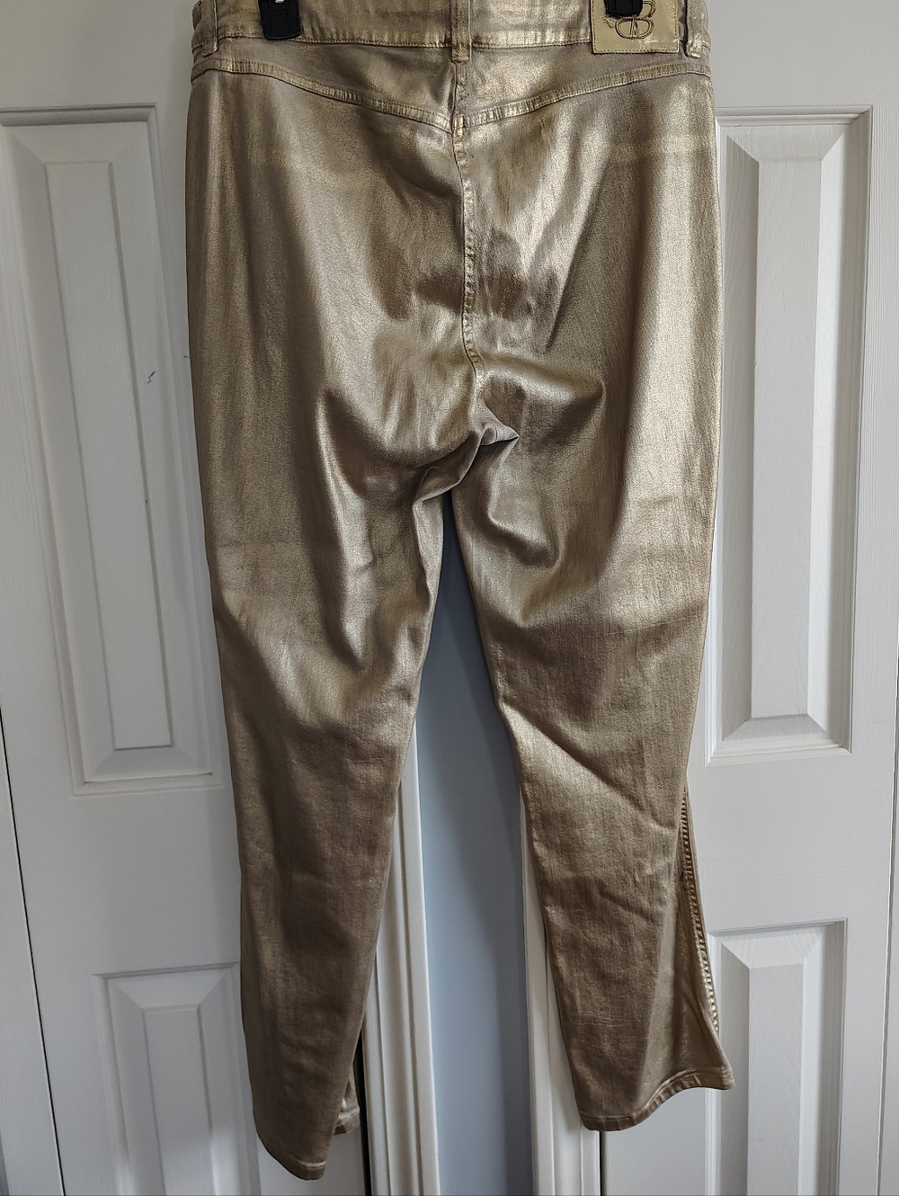 Basler Gold Coated Metallic Women’s Straight Leg Jeans 16 - Picture 6 of 16